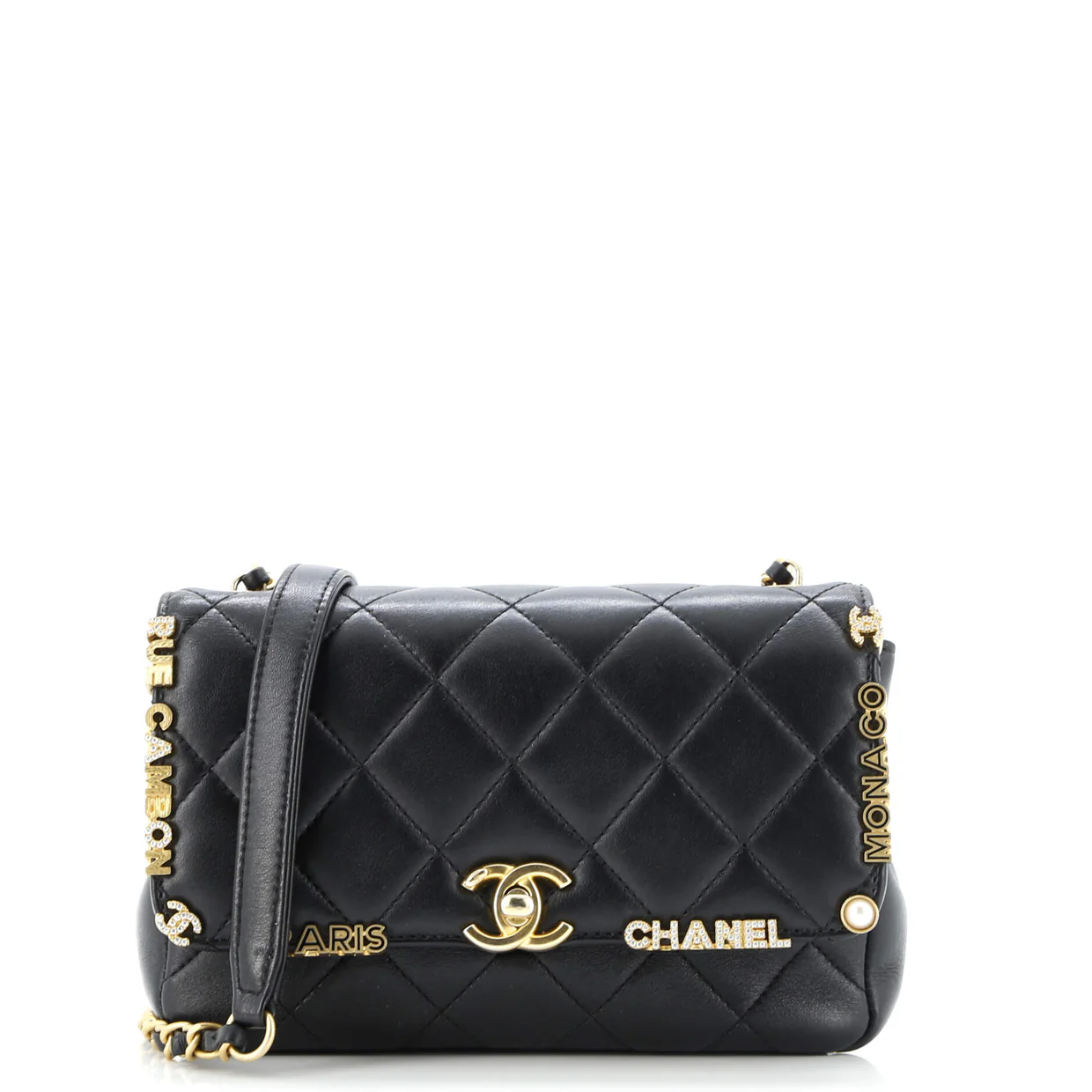 Paris Monaco Flap Bag Quilted Lambskin Mini - Deep Luxury