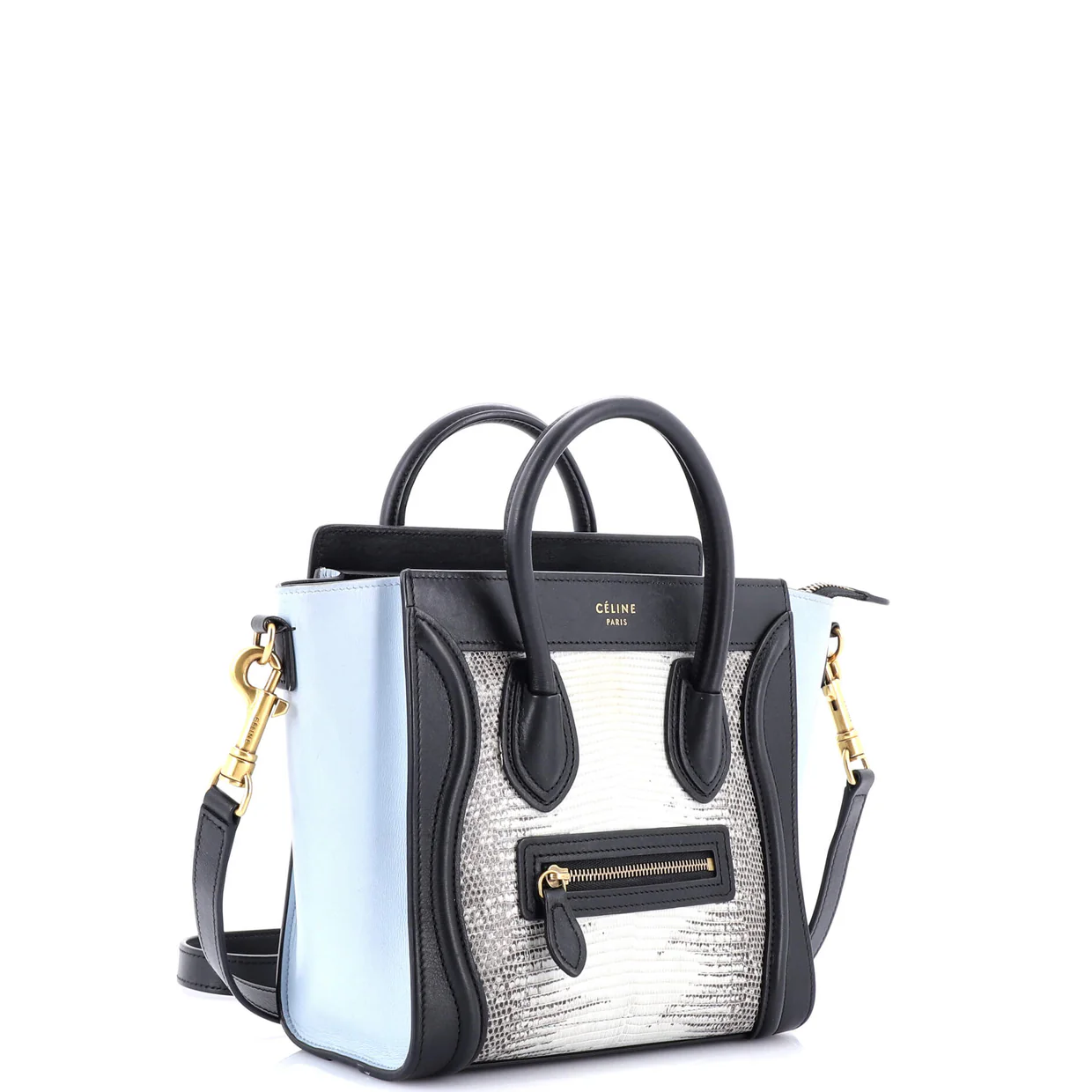 Luggage Bag Lizard and Leather Nano - Deep Luxury