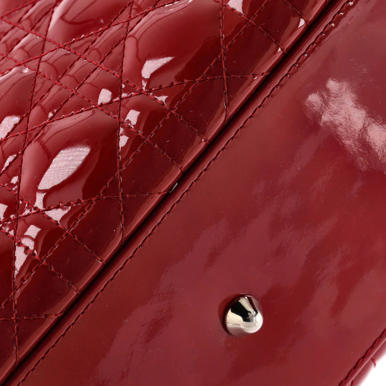 Lady Dior Bag Cannage Quilt Patent Large - Deep Luxury