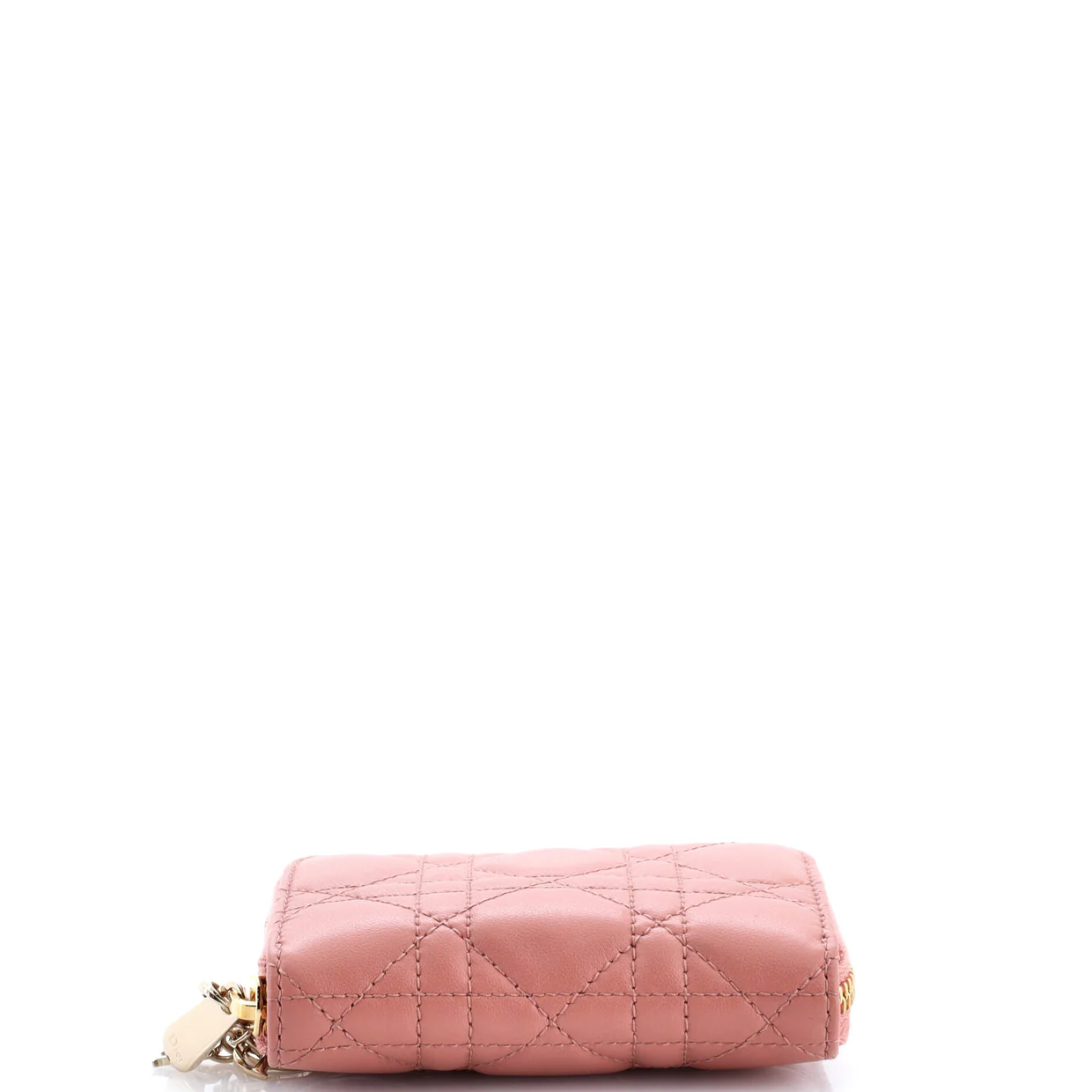 Ultra Matte Lady Dior Wallet Cannage Quilt Calfskin Mini - Deep Luxury