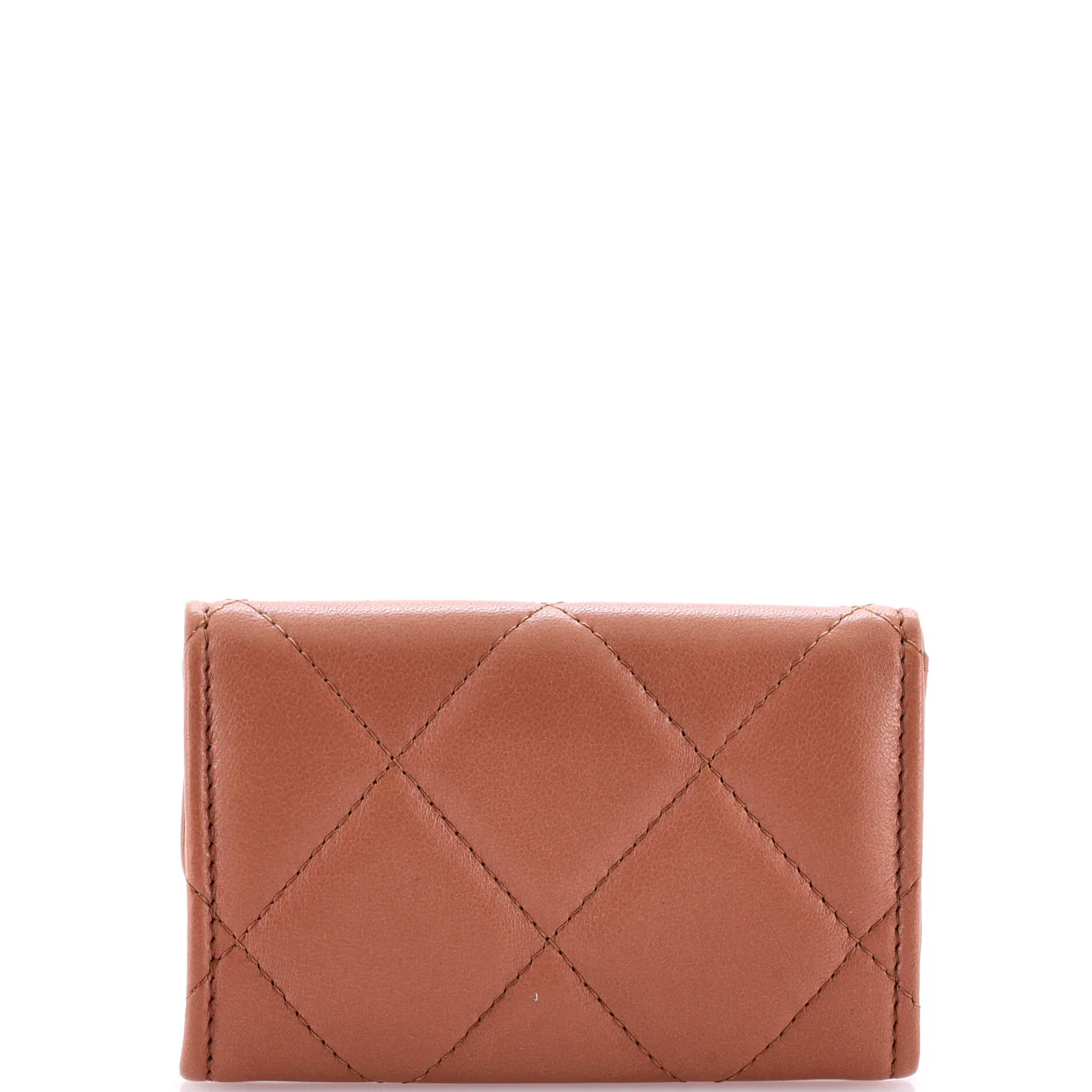 19 Flap Card Case Quilted Leather - Deep Luxury