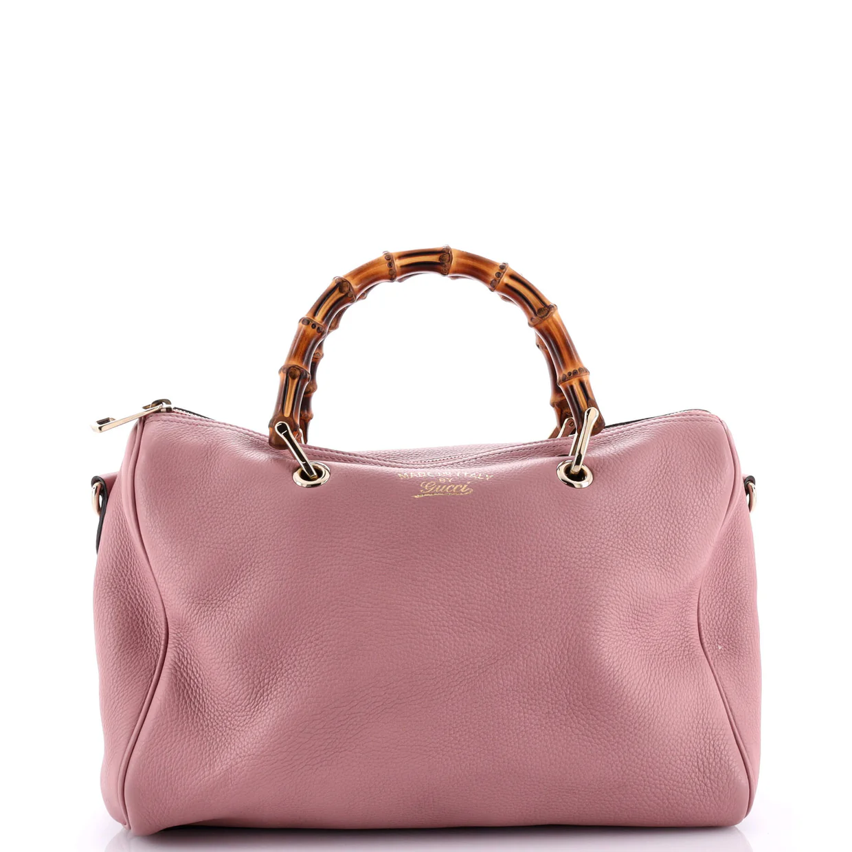 Bamboo Shopper Boston Bag Leather Medium - Deep Luxury