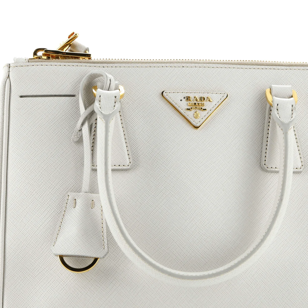 Galleria Double Zip Tote Saffiano Leather Small - Deep Luxury