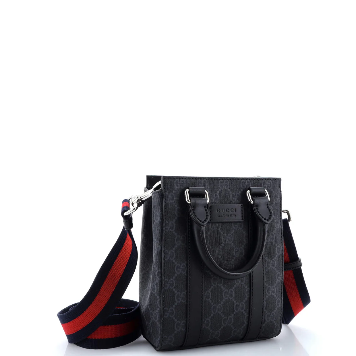 Convertible Web Open Tote GG Coated Canvas Mini - Deep Luxury