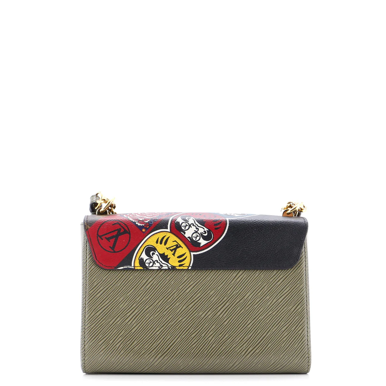 Twist Handbag Limited Edition Kabuki Stickers Monogram Canvas and Epi Leather MM - Deep Luxury
