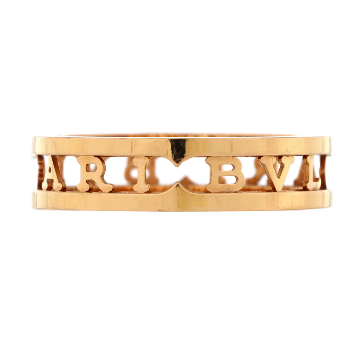 B.Zero1 Logo Openwork Ring 18K Rose Gold - Deep Luxury