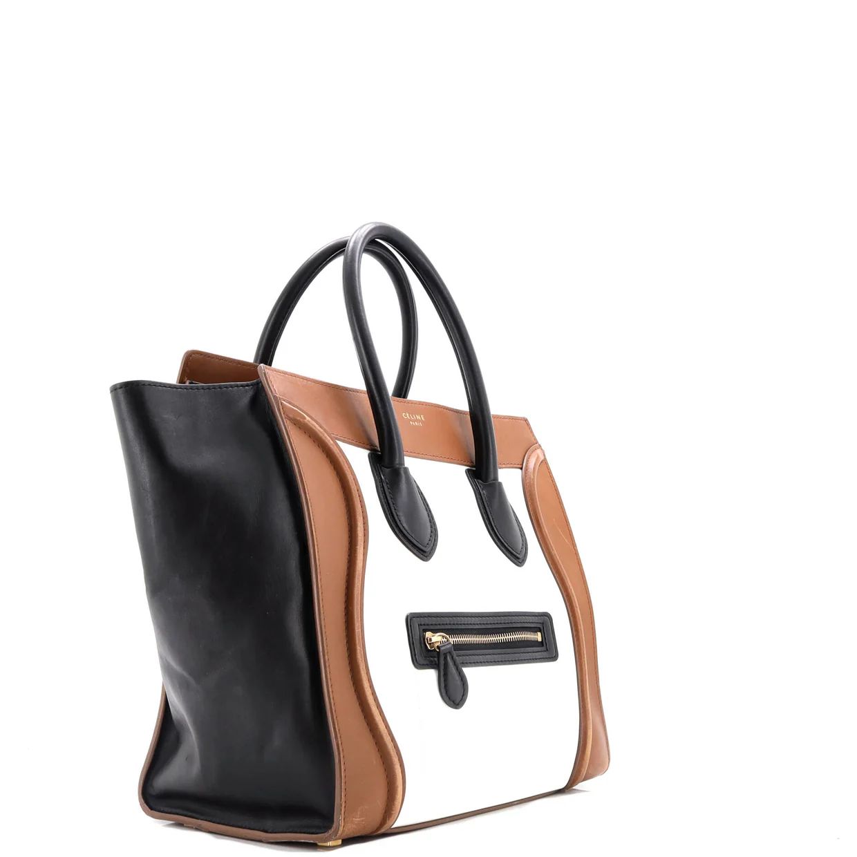 Tricolor Luggage Bag Leather Micro - Deep Luxury