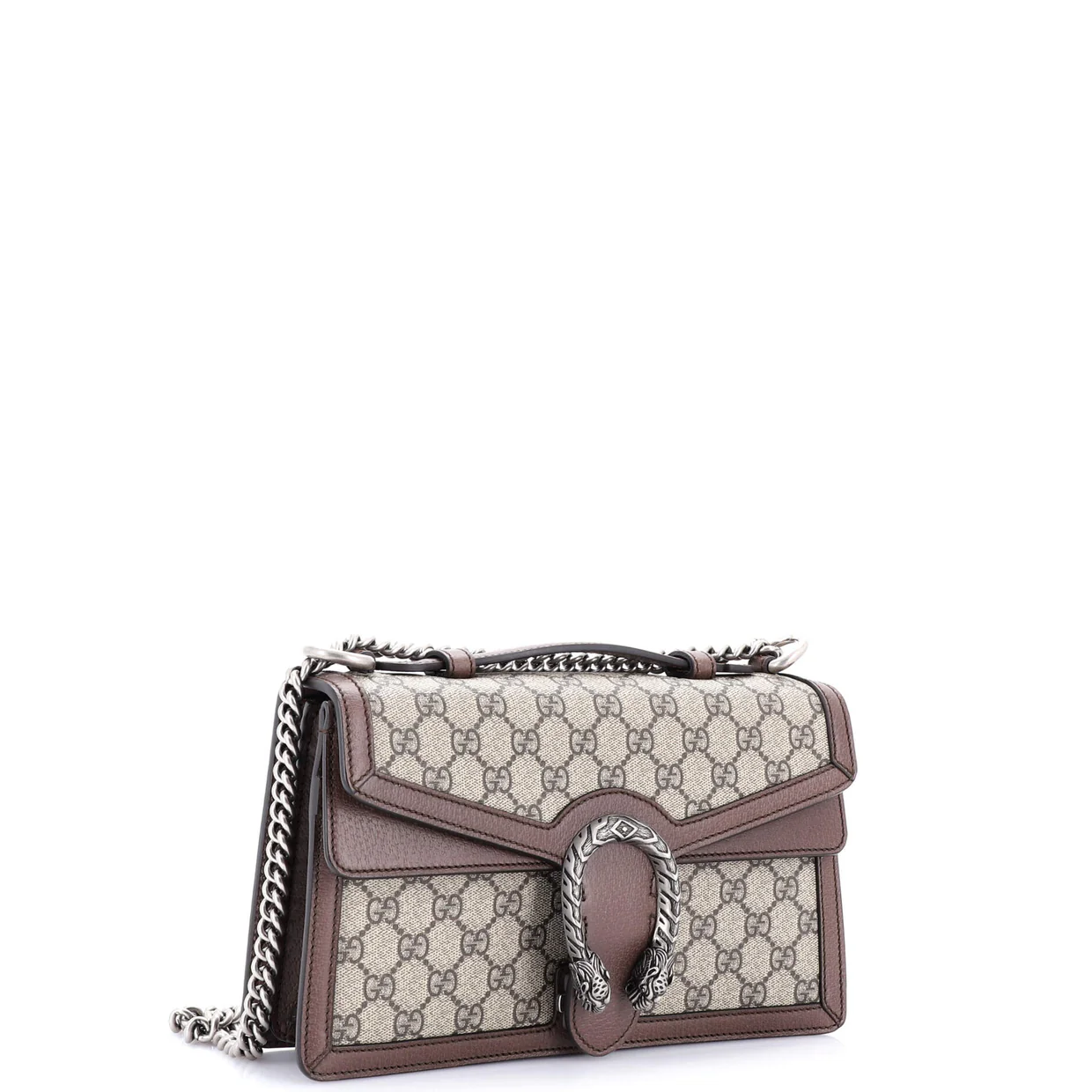 Dionysus Top Handle Chain Bag GG Coated Canvas Small - Deep Luxury