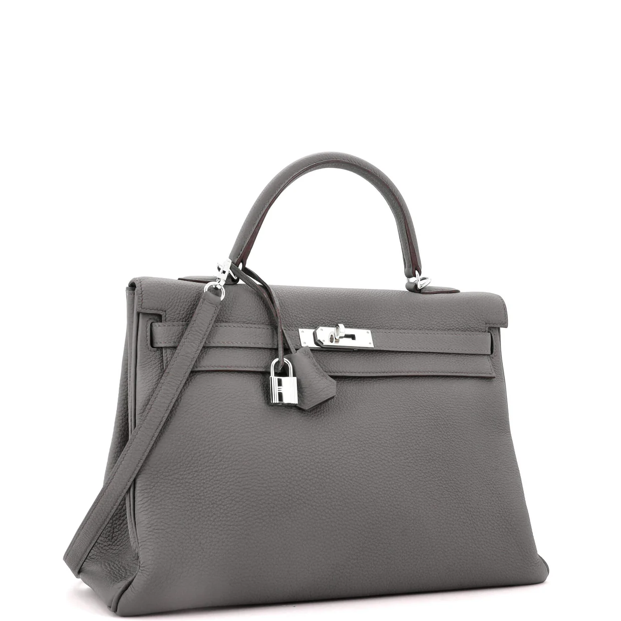 Kelly Handbag Grey Togo with Palladium Hardware 35 - Deep Luxury