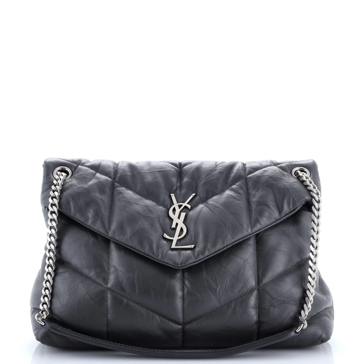 Loulou Puffer Shoulder Bag Quilted Leather Medium - Deep Luxury