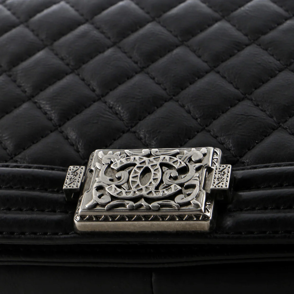 Paris-Dallas Boy Flap Bag Quilted Calfskin with Metal Adornments Old Medium - Deep Luxury