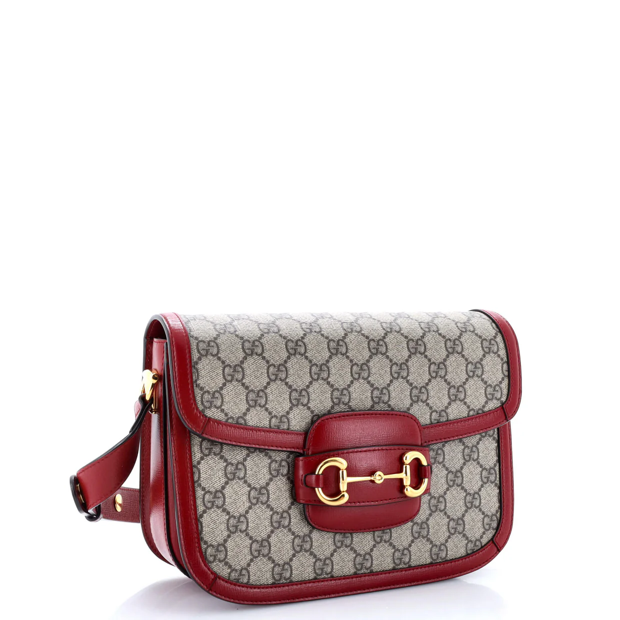 Horsebit 1955 Shoulder Bag GG Coated Canvas with Leather Small - Deep Luxury