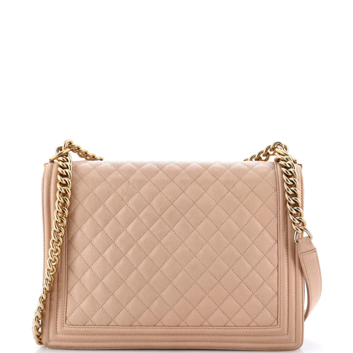 Boy Flap Bag Quilted Caviar Large - Deep Luxury