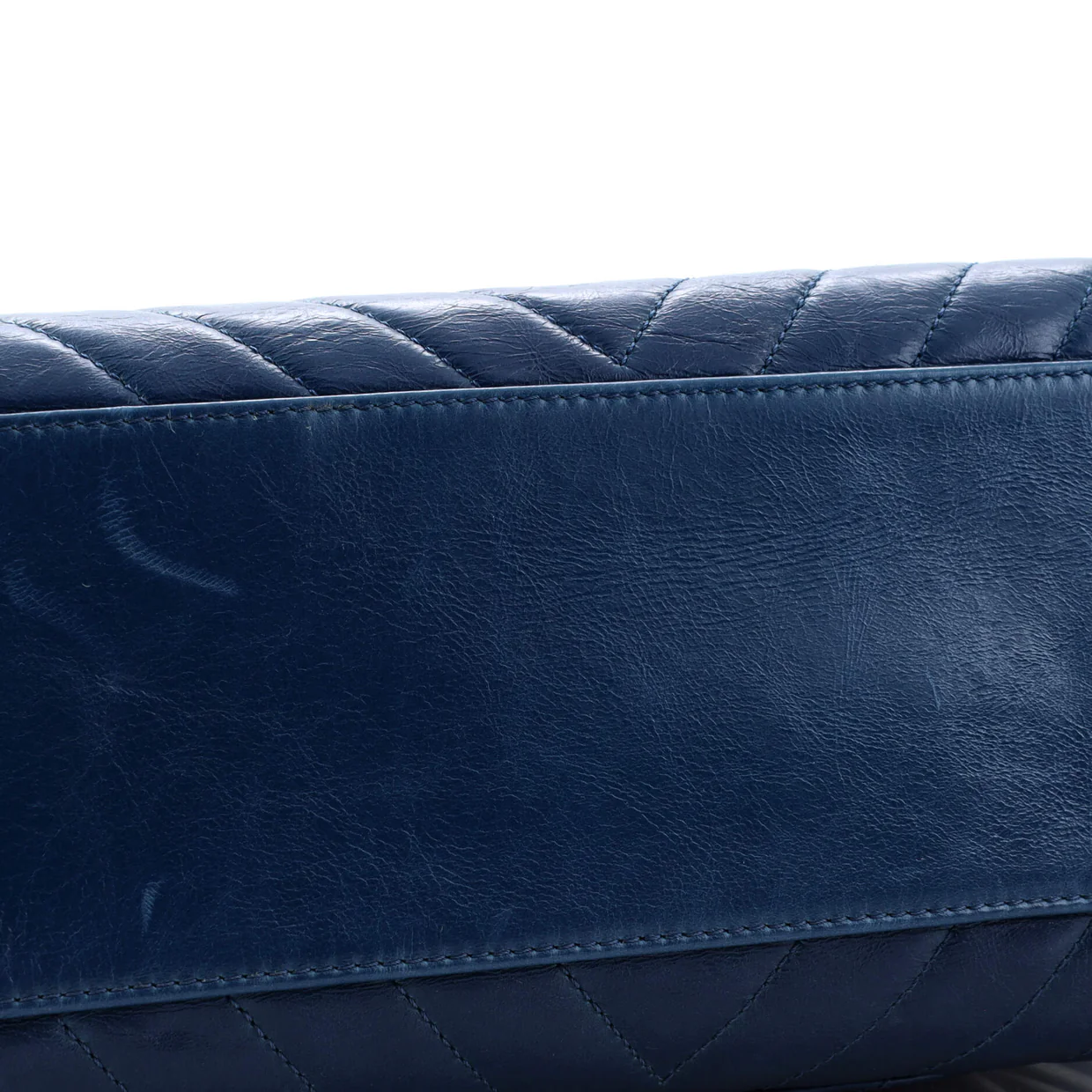 Coco Top Handle Bag Chevron Calfskin Small - Deep Luxury