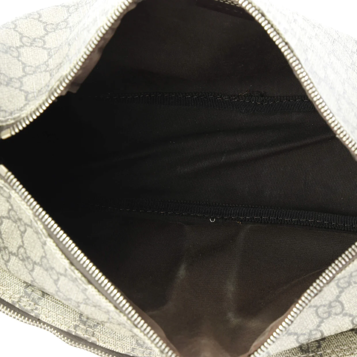 Double Pocket Messenger Bag GG Coated Canvas Large - Deep Luxury