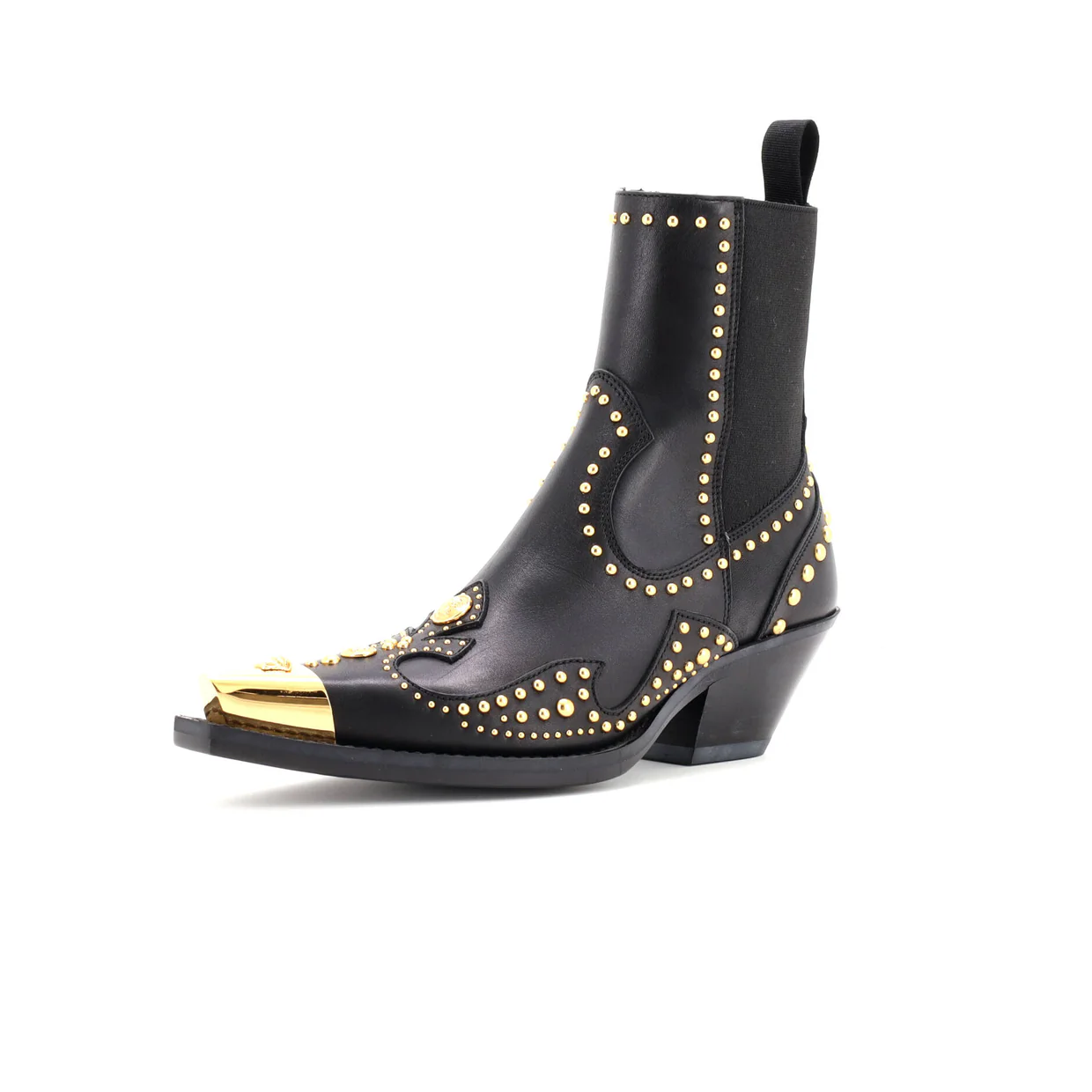 Women's Cowboy Ankle Boots Studded Leather - Deep Luxury