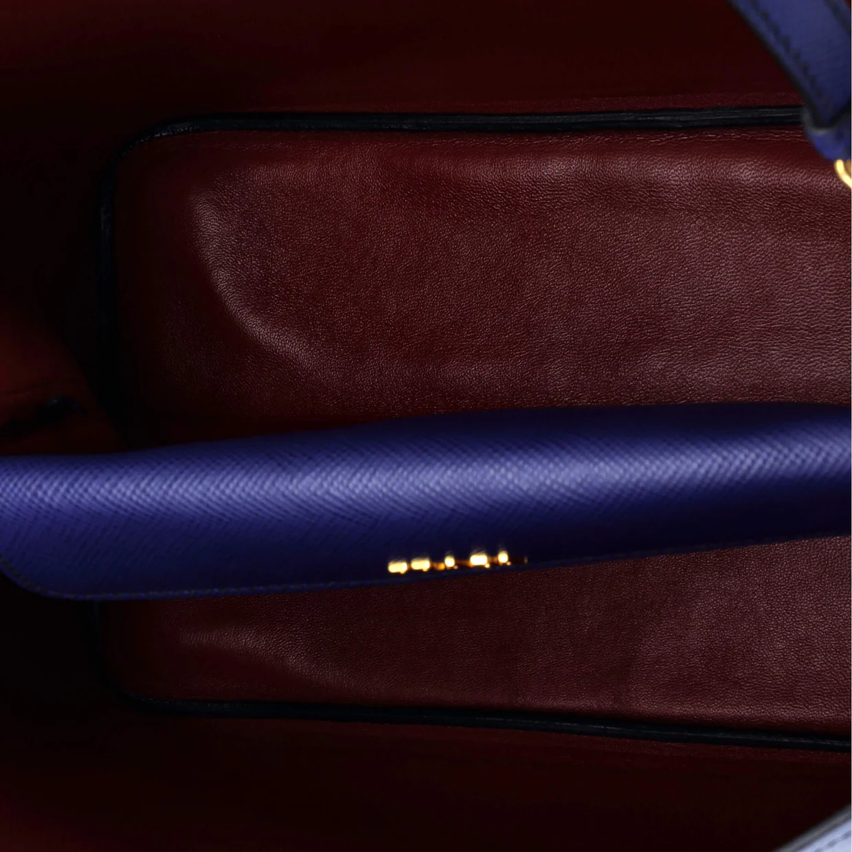 Cuir Double Tote Saffiano Leather Medium - Deep Luxury