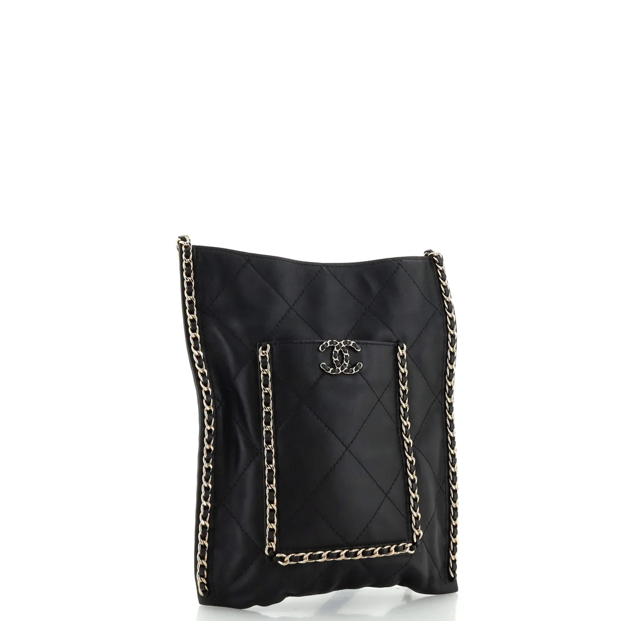 Flat Shopping Bag Quilted Calfskin Small - Deep Luxury