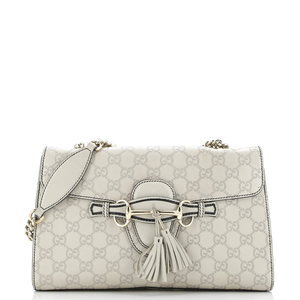 Emily Chain Flap Bag Guccissima Leather Medium - Deep Luxury