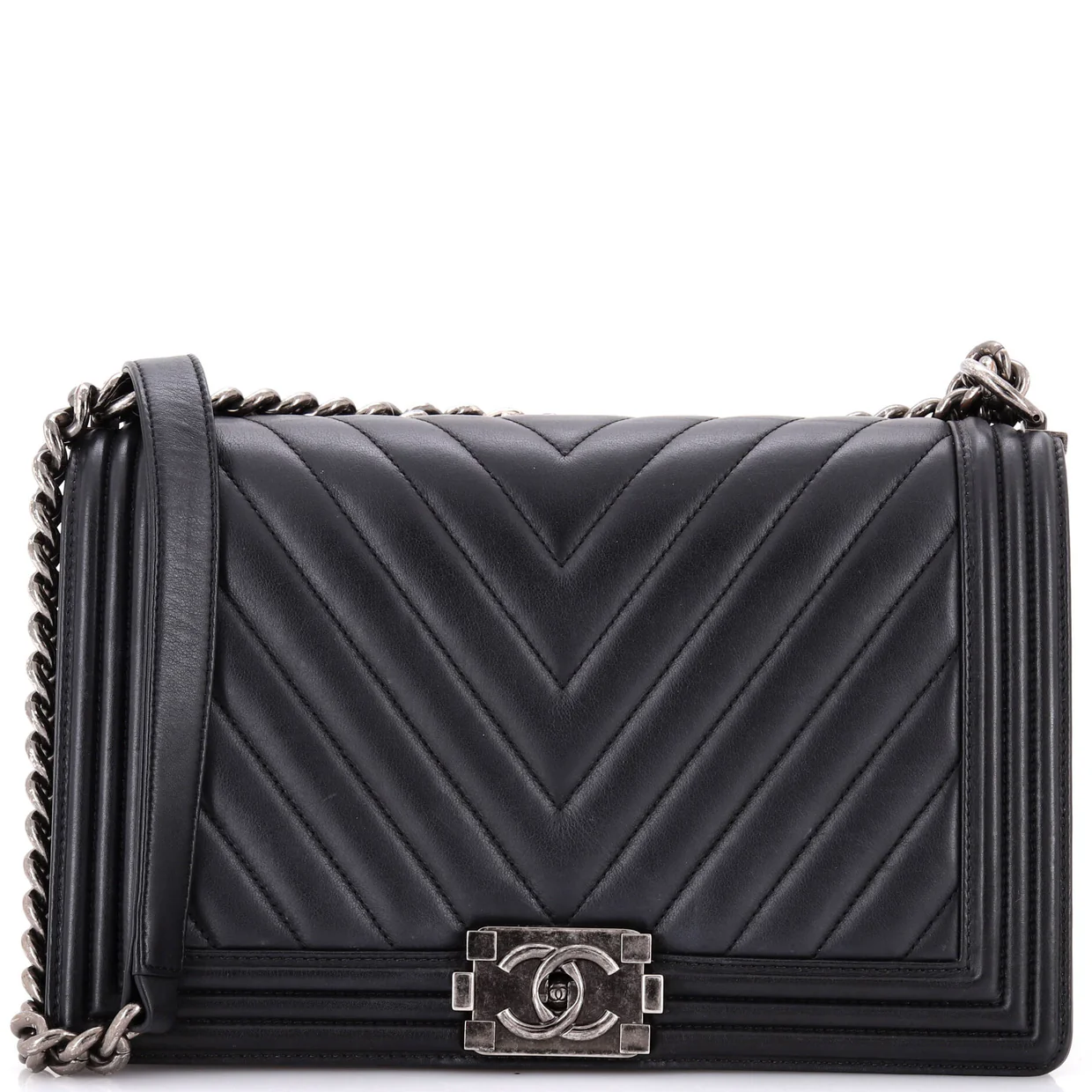 Boy Flap Bag Chevron Lambskin Old Medium - Deep Luxury