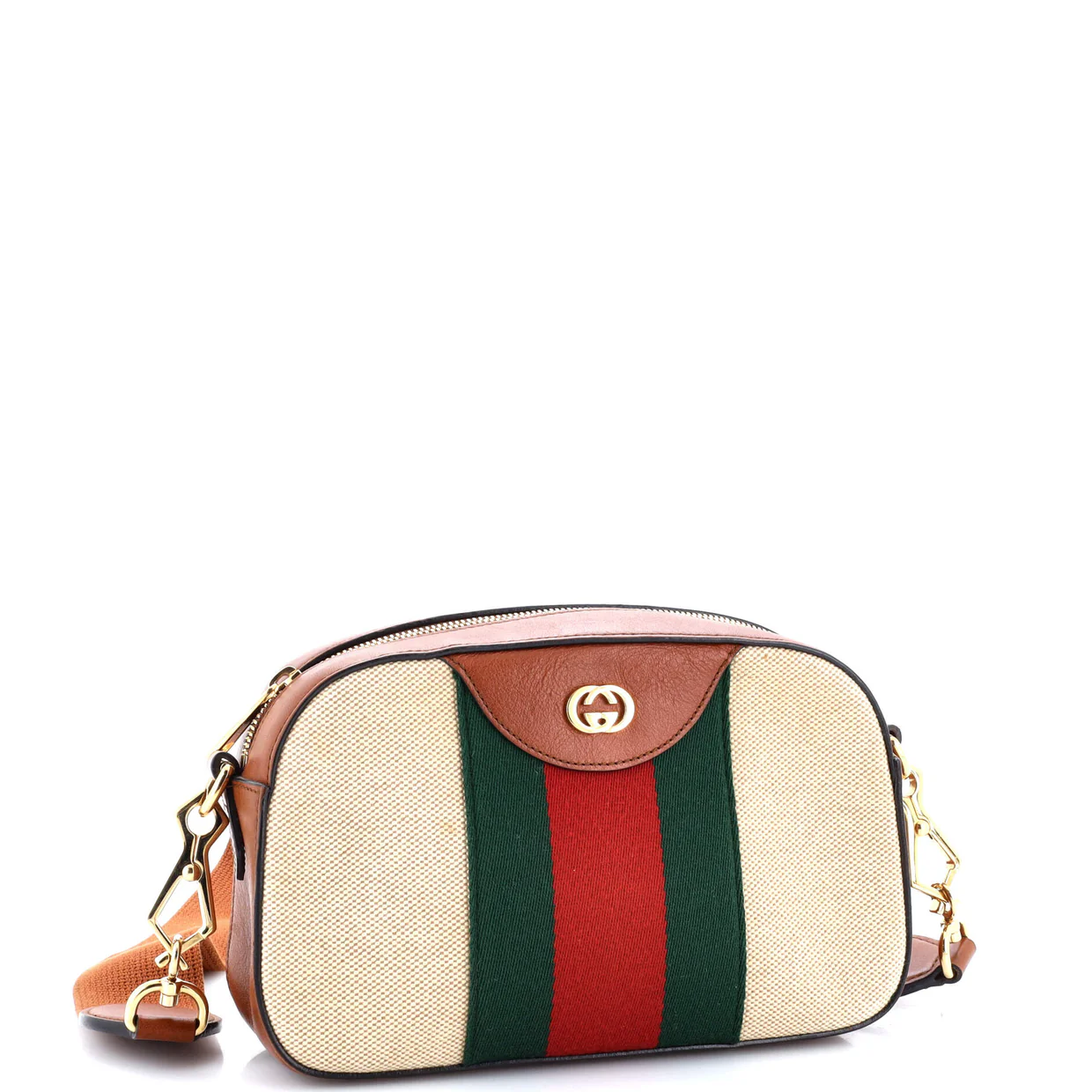 Camera Bag Vintage Web Canvas - Deep Luxury