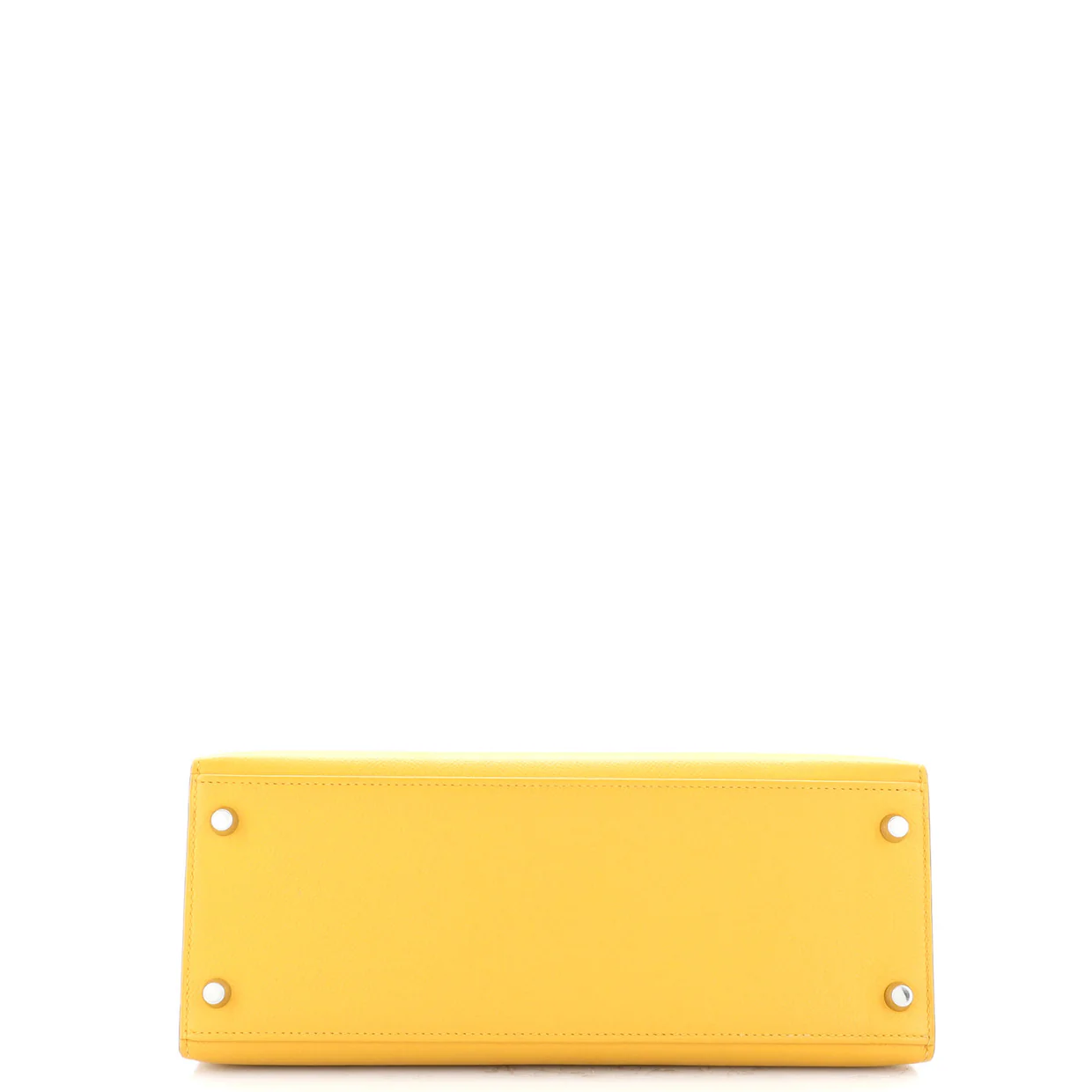 Kelly Handbag Jaune Ambre Epsom with Palladium Hardware 28 - Deep Luxury