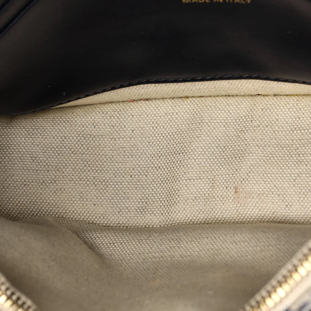 Saddle Chain Clutch Oblique Canvas - Deep Luxury