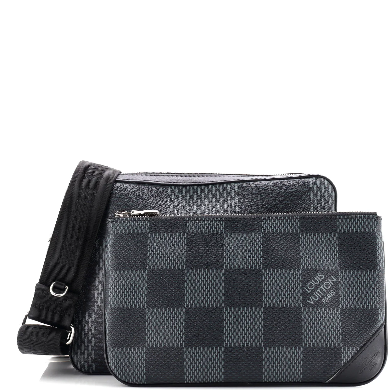 Trio Messenger Bag Limited Edition Damier Graphite 3D - Deep Luxury