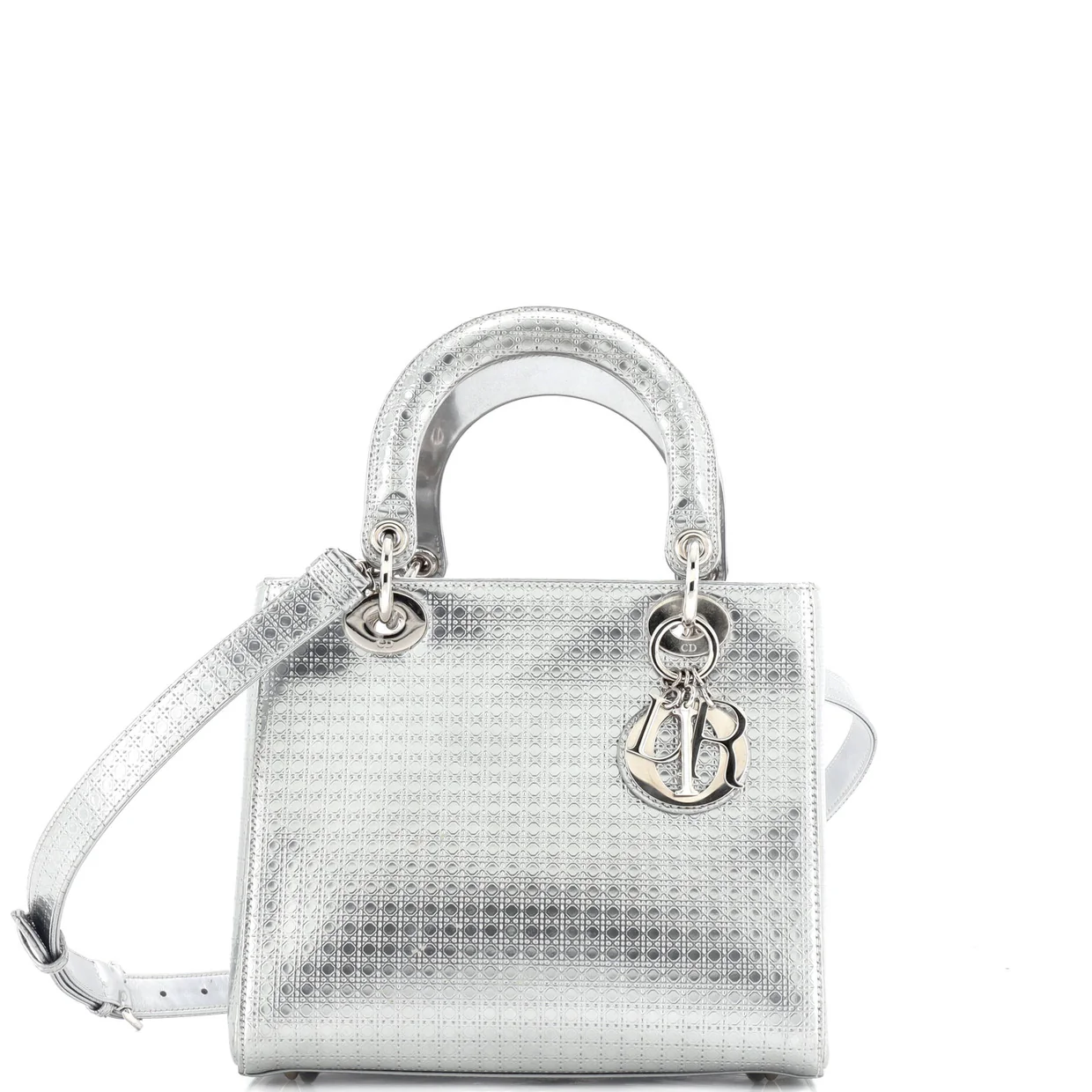 Lady Dior Bag Micro Cannage Metallic Calfskin Medium - Deep Luxury