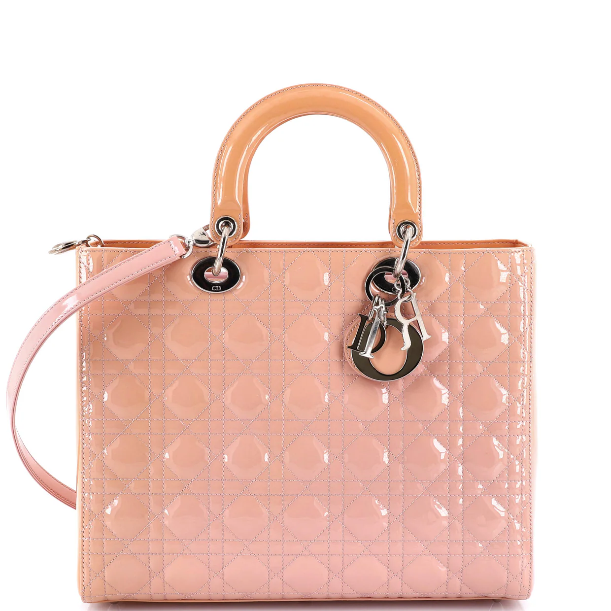 Lady Dior Bag Cannage Quilt Patent Large - Deep Luxury