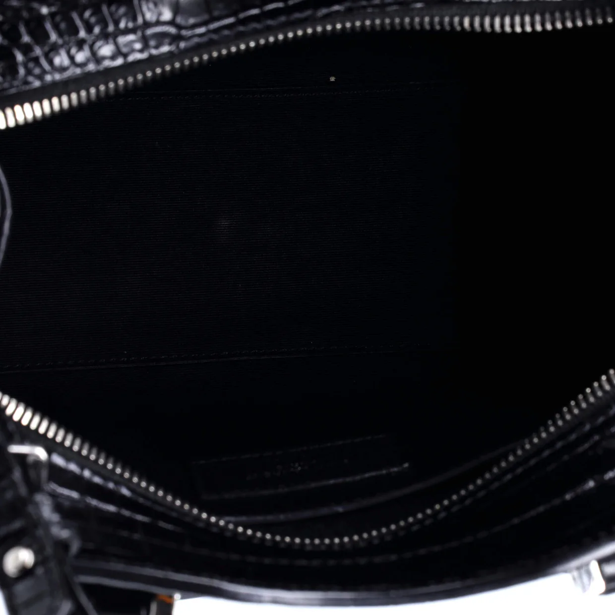 Uptown Tote Crocodile Embossed Leather Small - Deep Luxury