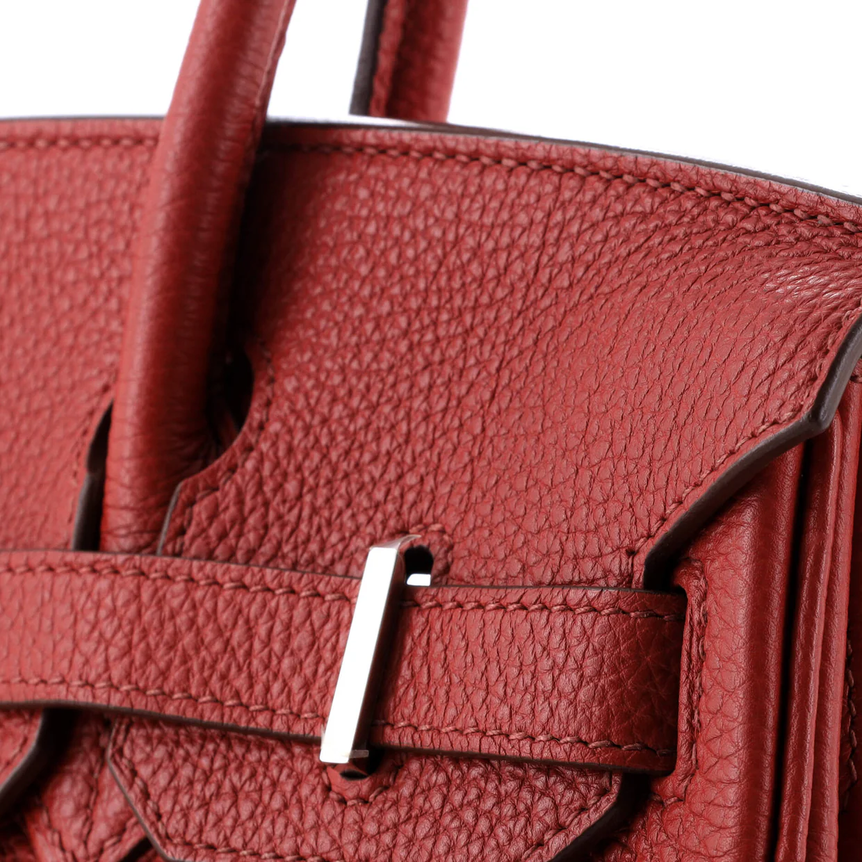 Birkin Handbag Rouge Garance Togo with Palladium Hardware 30 - Deep Luxury