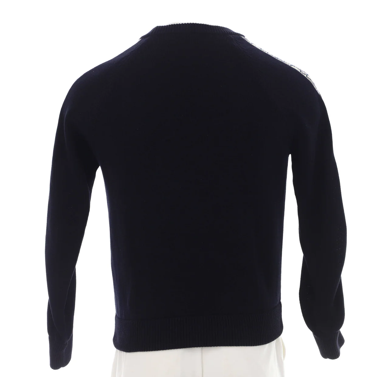 Men's Oblique Trim Crewneck Sweater Cotton - Deep Luxury