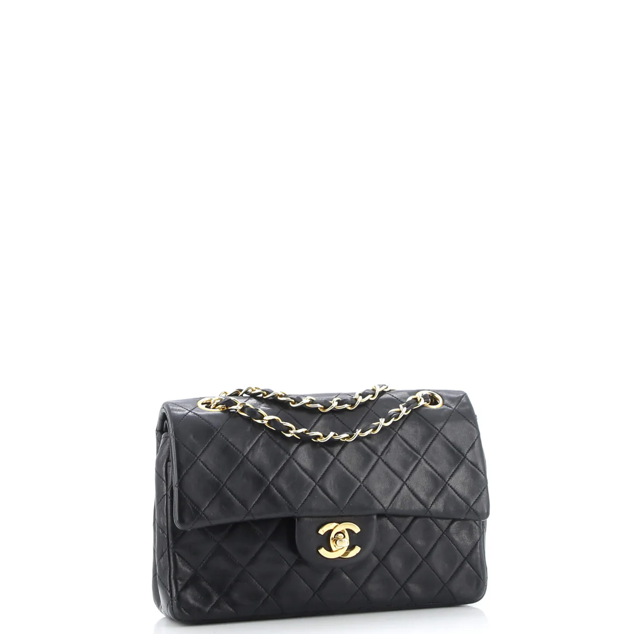 Vintage Classic Double Flap Bag Quilted Lambskin Small - Deep Luxury