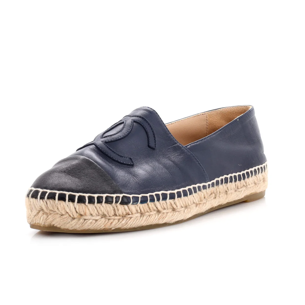 Women's CC Cap Toe Espadrilles Leather - Deep Luxury