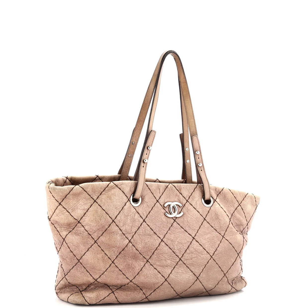 On The Road Tote Quilted Leather Large - Deep Luxury