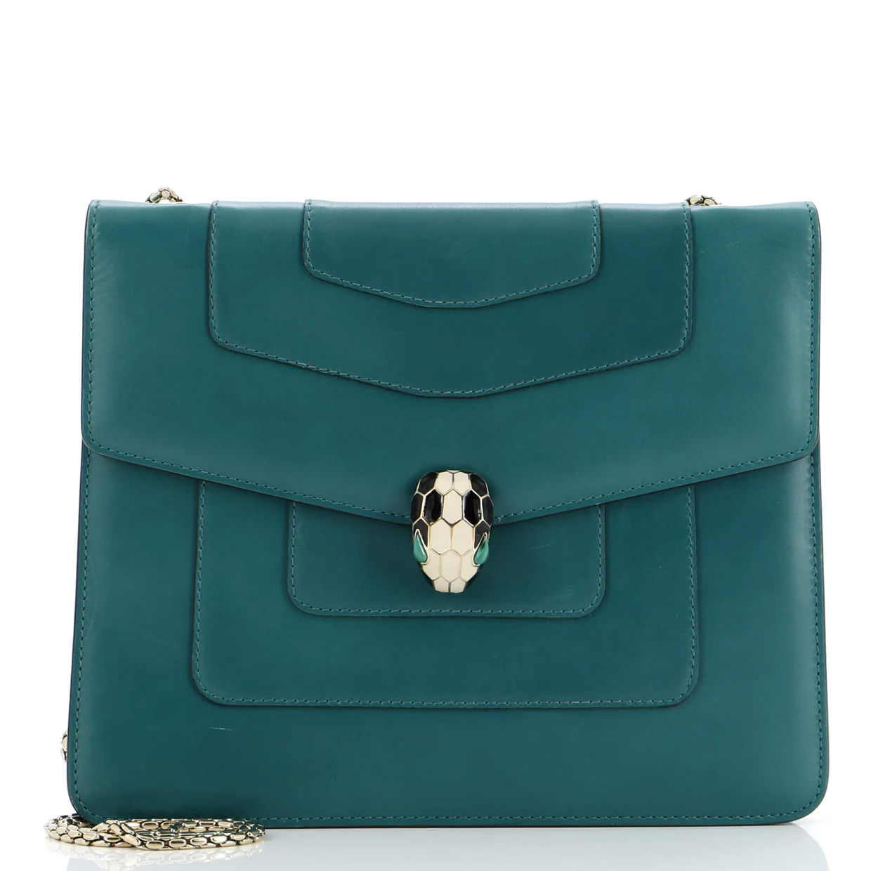 Serpenti Forever Square Shoulder Bag Leather Medium - Deep Luxury