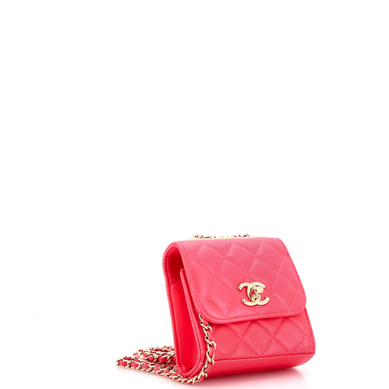 Trendy CC Clutch with Chain Quilted Lambskin Small - Deep Luxury