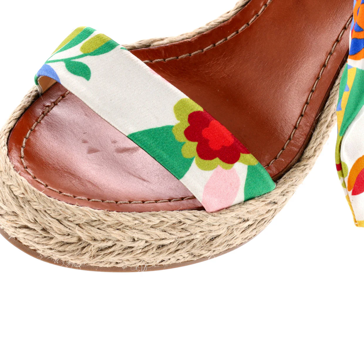 Women's Monica Du Desert Wedge Espadrilles Printed Satin 110 - Deep Luxury