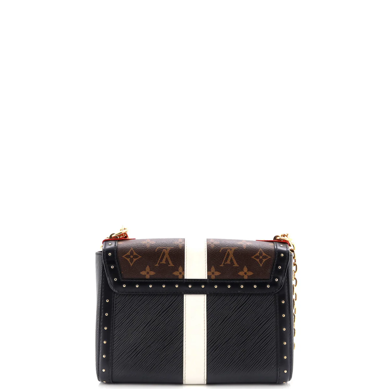 Twist Handbag Studded Epi Leather and Monogram Canvas MM - Deep Luxury