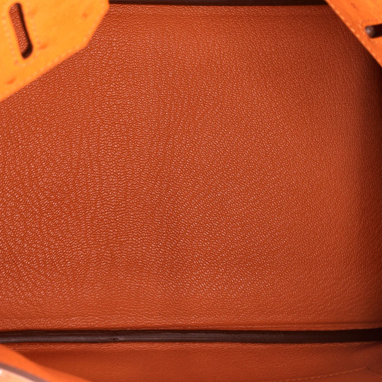 Birkin Handbag Tangerine Ostrich with Palladium Hardware 30 - Deep Luxury