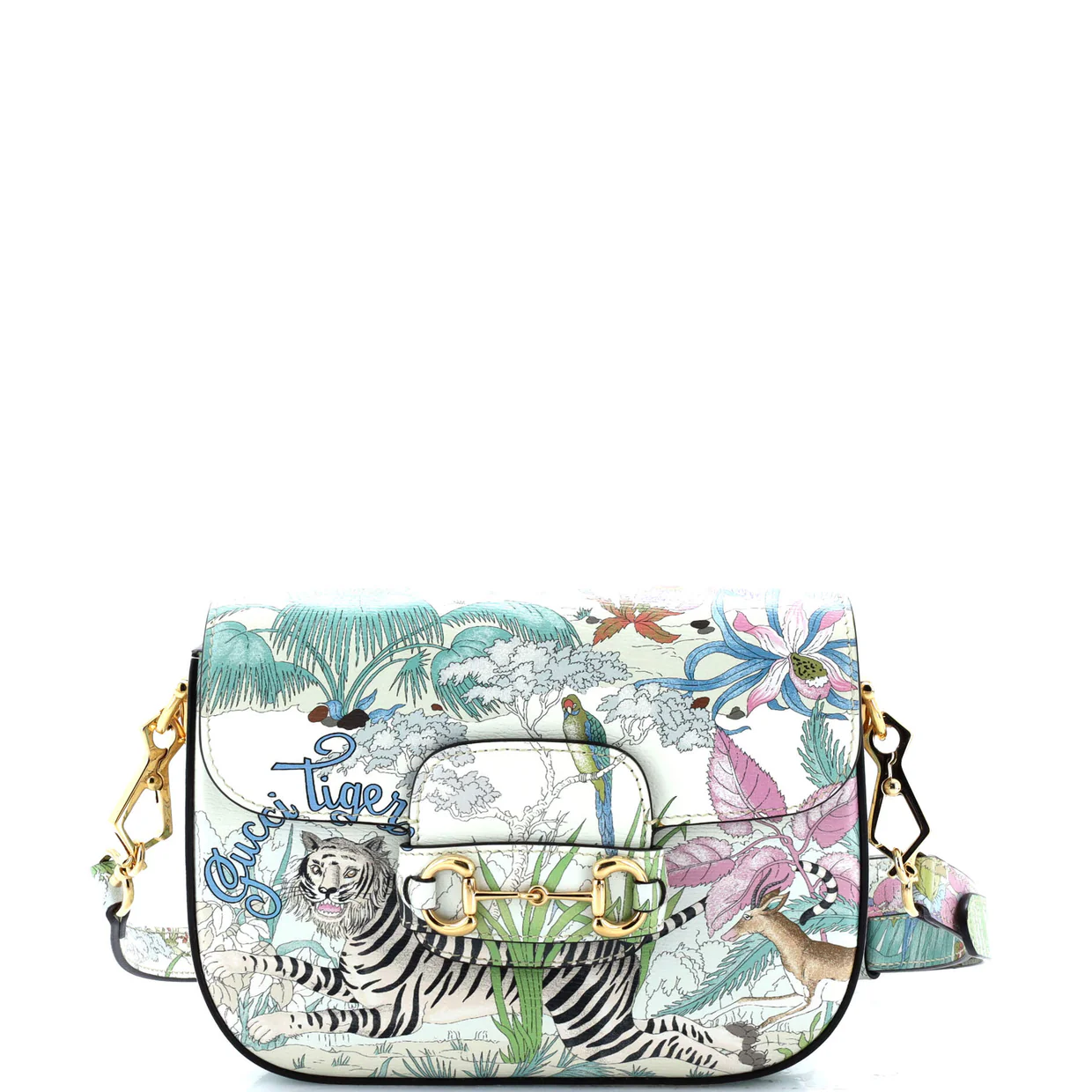 Horsebit 1955 Shoulder Bag Printed Leather Mini - Deep Luxury