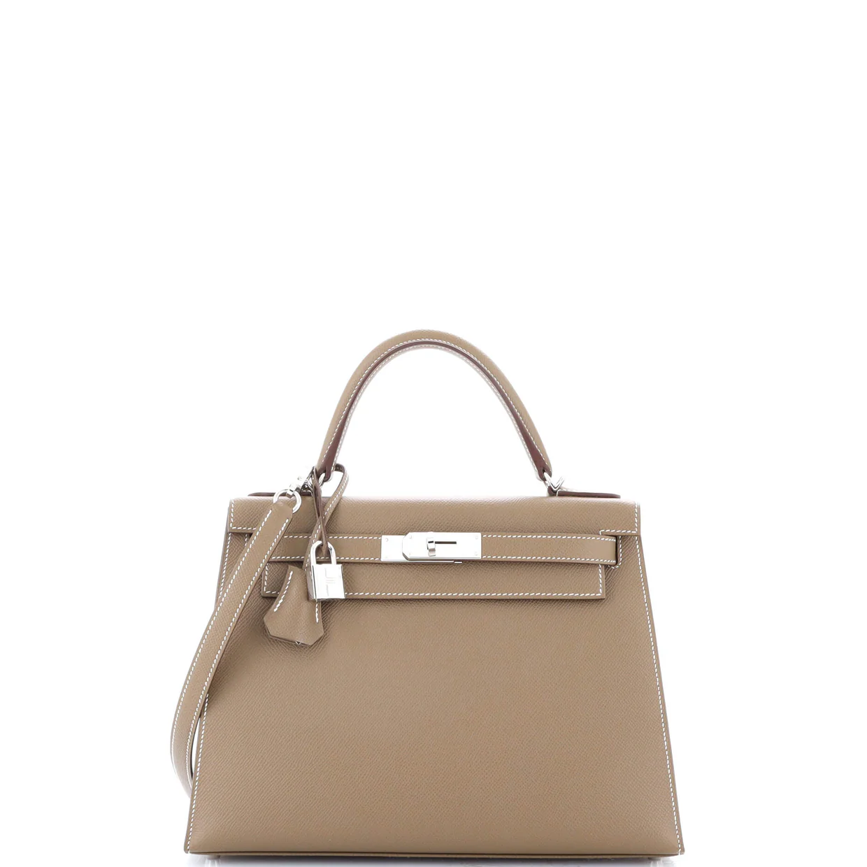 Kelly Handbag Grey Epsom with Palladium Hardware 28 - Deep Luxury