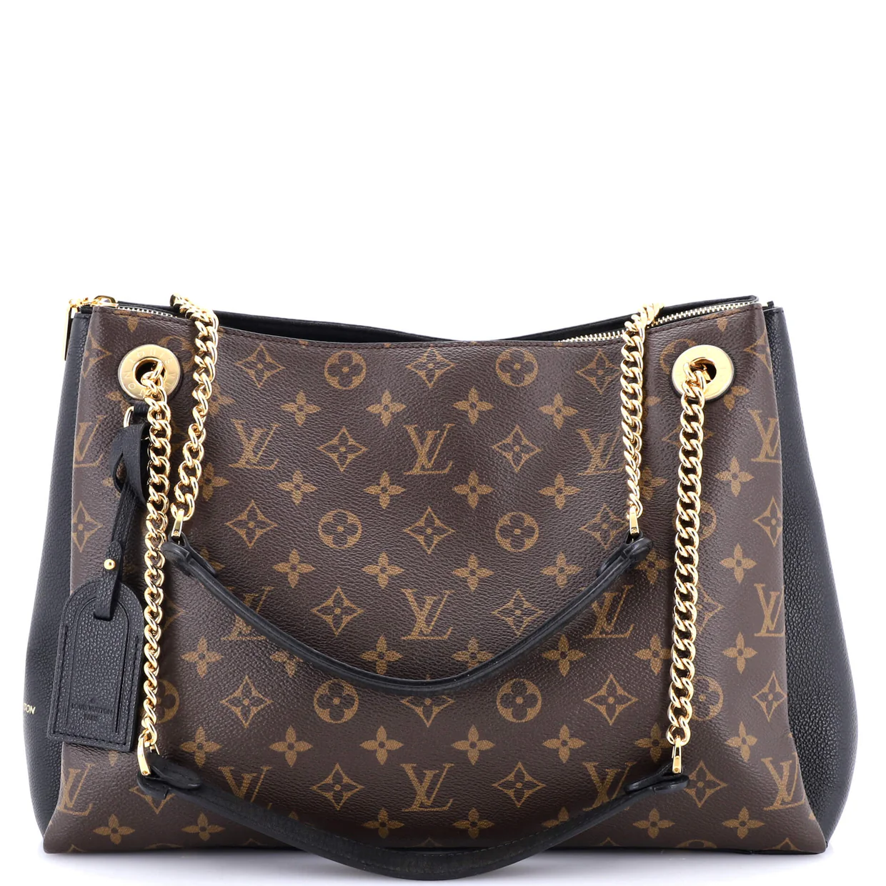 Surene Handbag Monogram Canvas with Leather MM - Deep Luxury