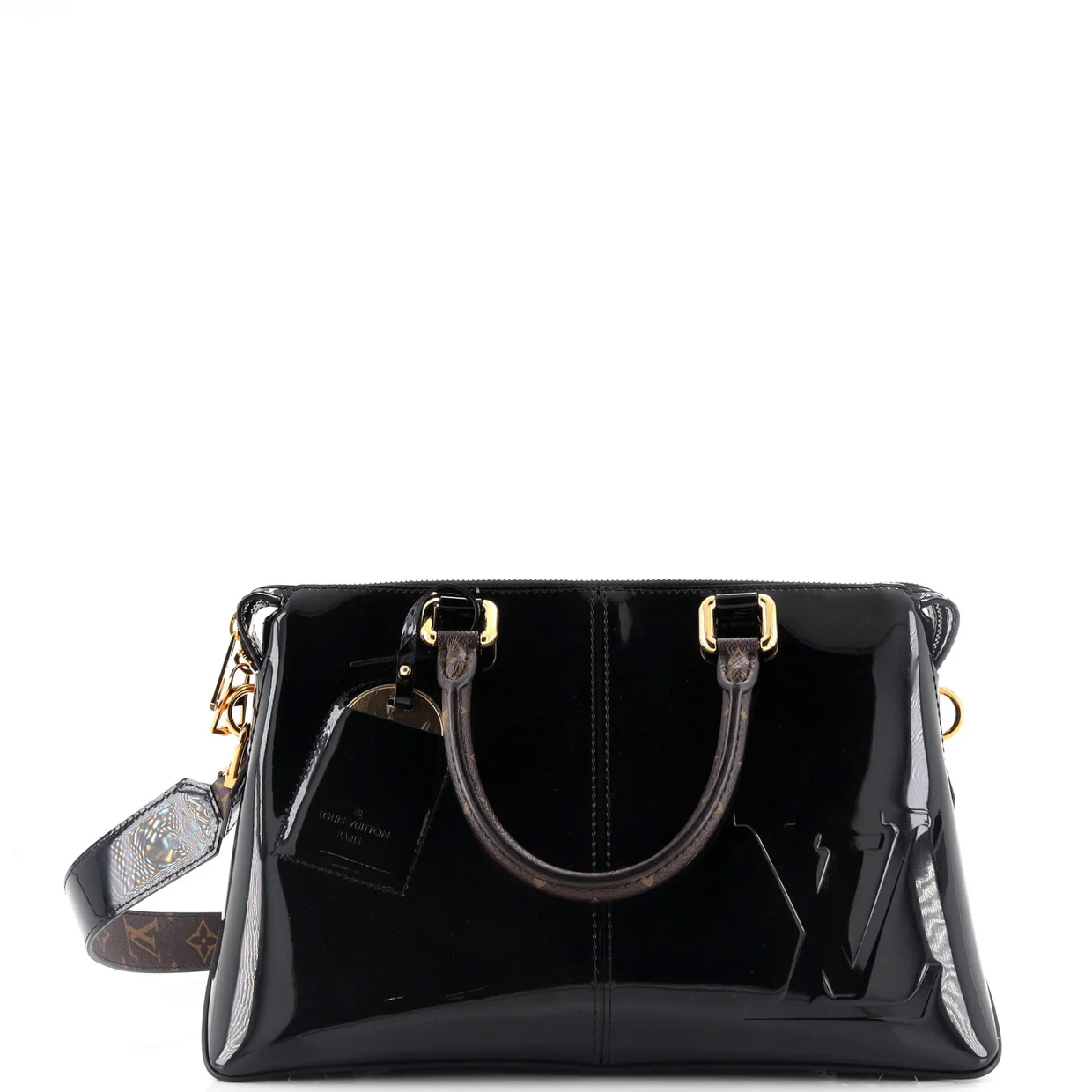 Miroir Handbag Vernis with Monogram Canvas - Deep Luxury