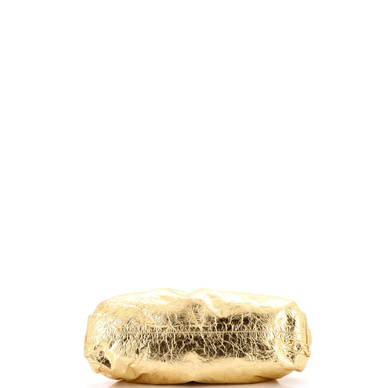 The Pouch Crinkled Metallic Leather - Deep Luxury