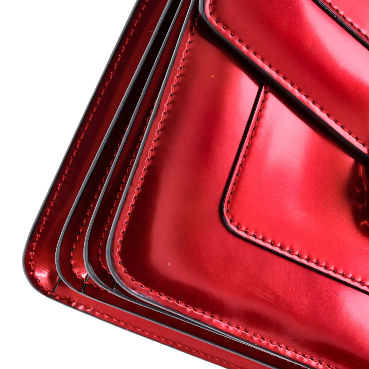 Serpenti Top Handle Bag Patent Small - Deep Luxury