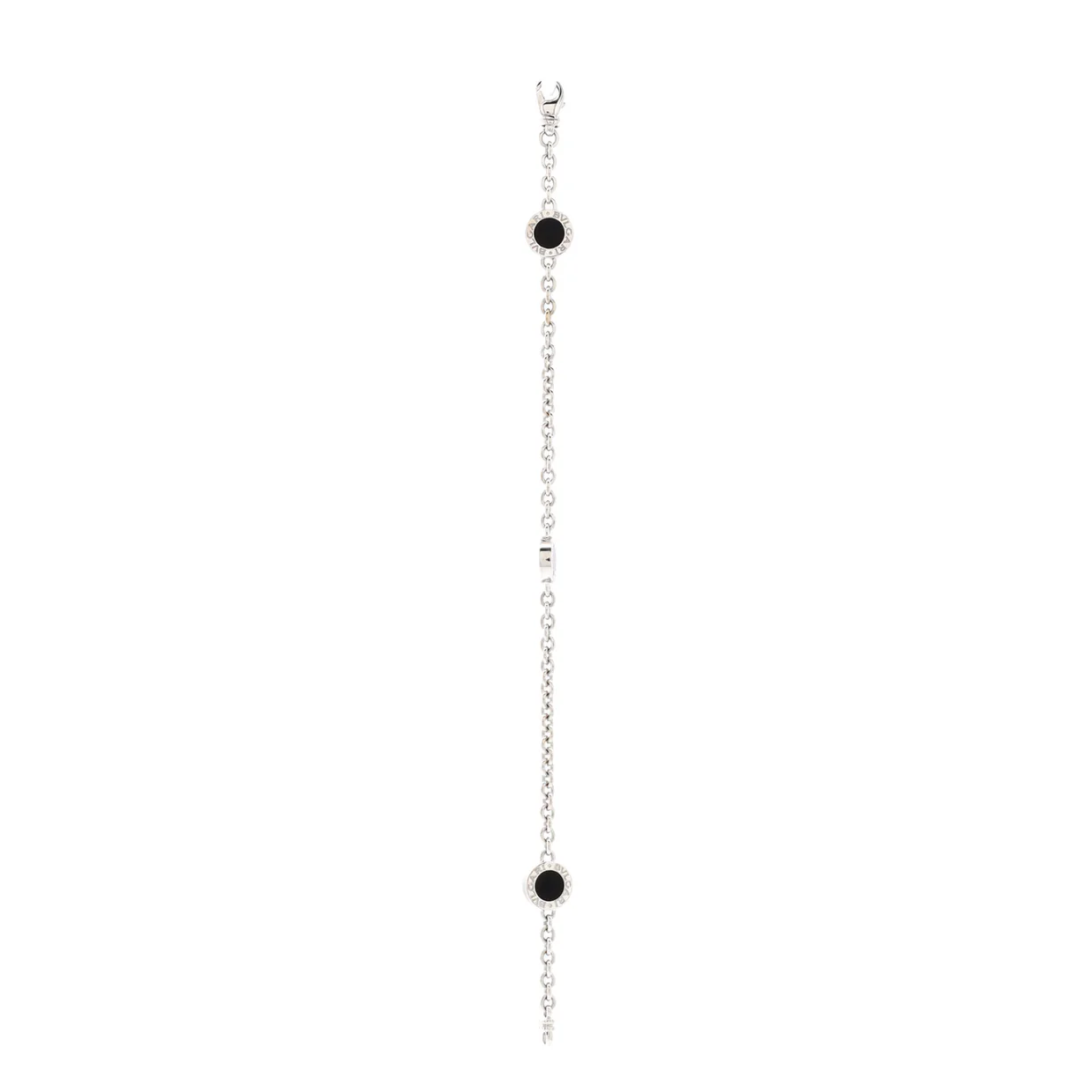 Bvlgari Bvlgari 3 Station Bracelet 18K White Gold with Onyx - Deep Luxury