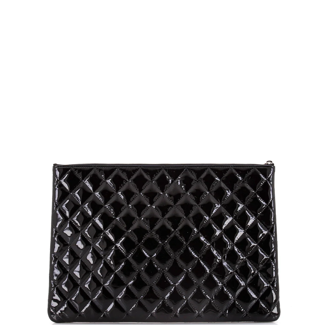 Valentine Hearts O Case Clutch Quilted Patent Large - Deep Luxury