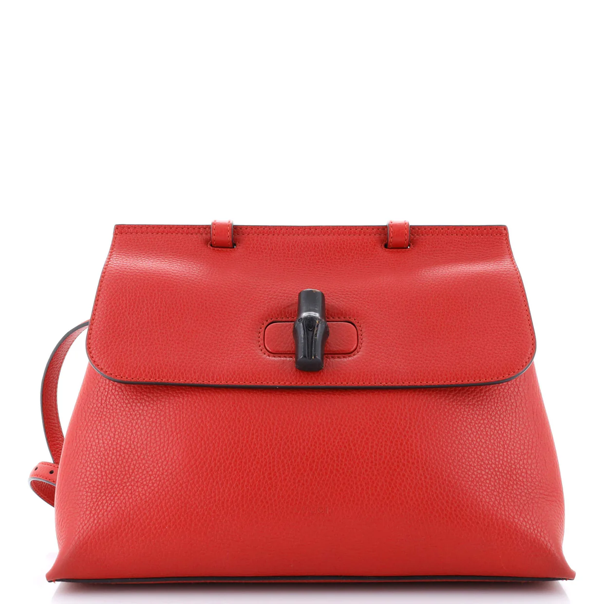 Bamboo Daily Top Handle Bag Leather Medium - Deep Luxury